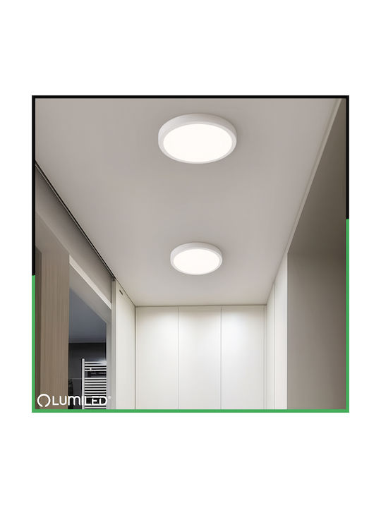 Wall Ceiling Light LED 24W Round 4000K Glow White Lumiled