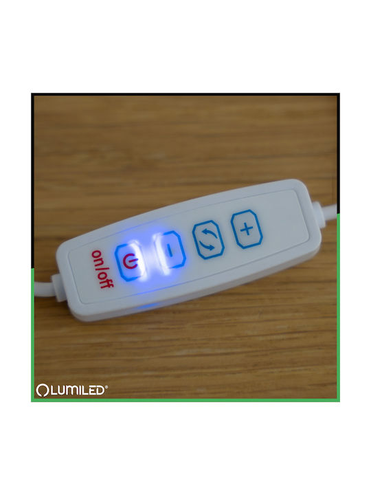 Επιτραπέζιο Φωτιστικό Luca 2 Led 8w Cct Μεγεθυντικός Φακός 3x Λευκό Lumiled
