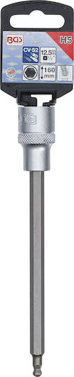 12,5 Mm 1/2" Biți Cu Cap Hexagonal Bilă 5 Mm Lungime 160 Mm Bgs 5184-hb5