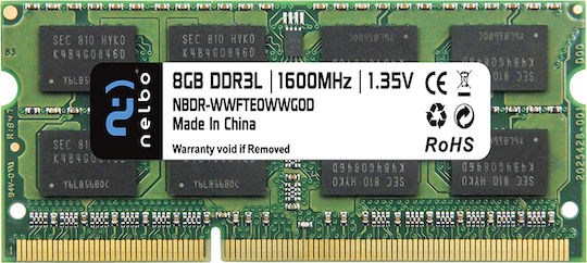 Nelbo 8GB DDR3 RAM cu Viteză 1600 pentru Laptop