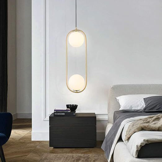Modern Cable Pendant Light White Frosted Globe E27 Max 60w