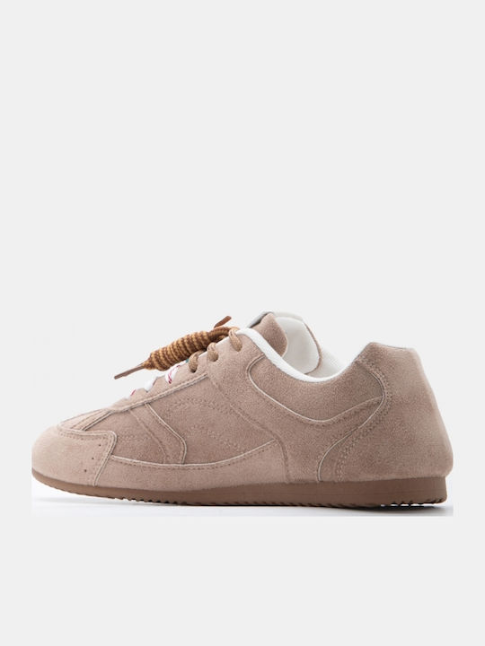 Women's Beige-Dark Sneakers