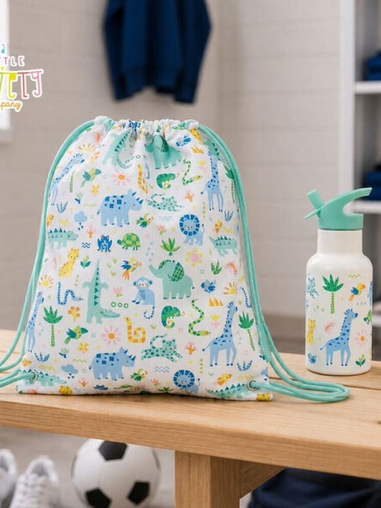 A Little Lovely Company Kids Backpack Light Blue 42x32cm