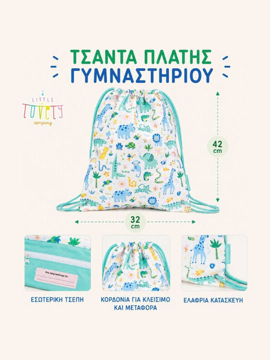 A Little Lovely Company Kids Backpack Light Blue 42x32cm