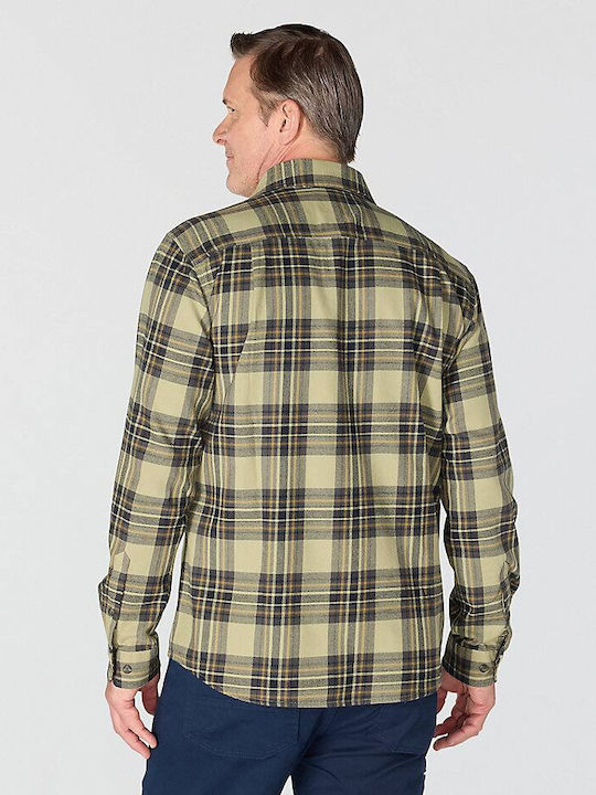 Langärmeliges Flanellhemd in weiter Passform mit Karomuster Faded Fatigue