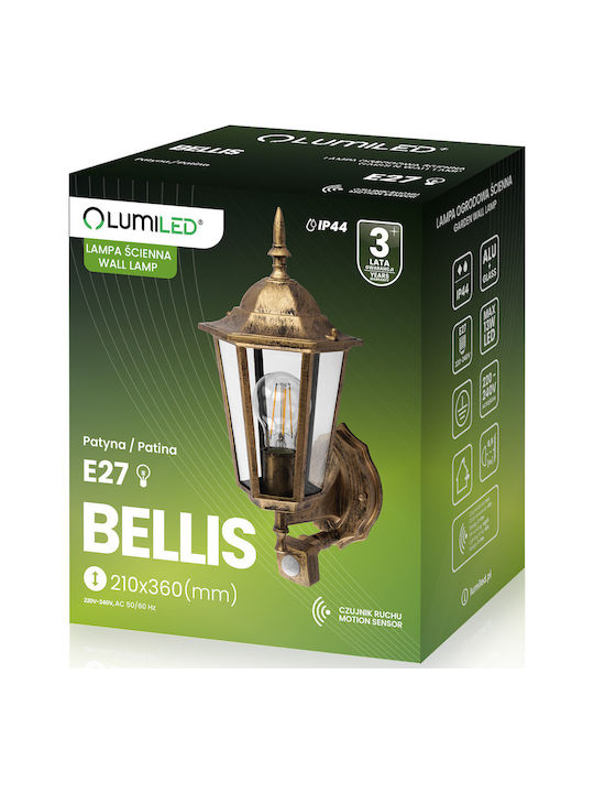 Bellis Lumiled Iluminat Exterior Montat Pe Perete Led E27 Cu Senzor De Mișcare