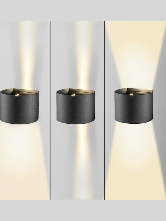 Pyxis Wandmontierte Außenbeleuchtung Led G9 Reguläre Runde Basis Schwarz