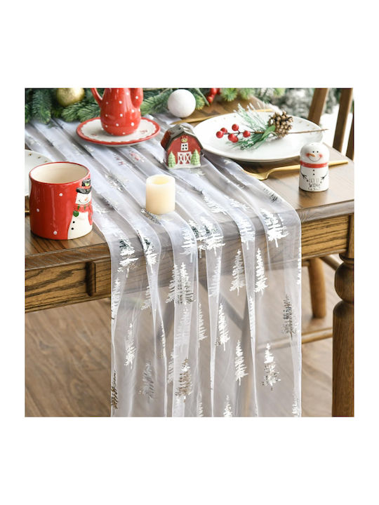 Artoid Mode Weihnachtliche Tischdecken Stoff Läufer Bäume 300x70cm 3 Stück