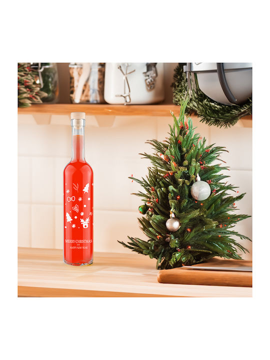 Bimberek Christmas Wooden Transparent Bottle 30cm 500ml Bimberek Christmas Wooden Transparent Bottle 30cm 500ml