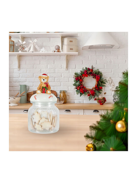 Bimberek Weihnachtliches Tischgeschirr Bimberek Glas Vase Mit Fleckabweisenden Weihnachtsbäumen Breite 11cm 1000ml 3 Stück