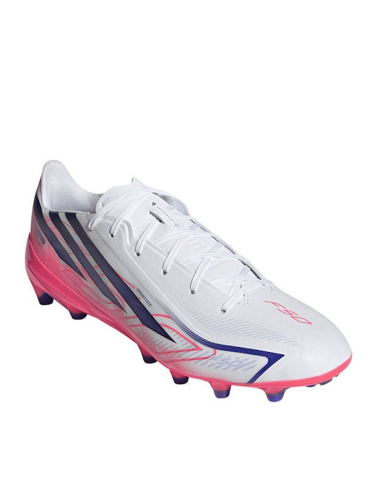 adidas F50 Hyperfast League AG Football Shoes with Cleats White