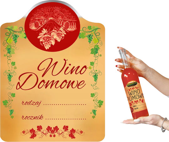 10x Etichetă Galbenă Vin De Casă Adezivă Mică
