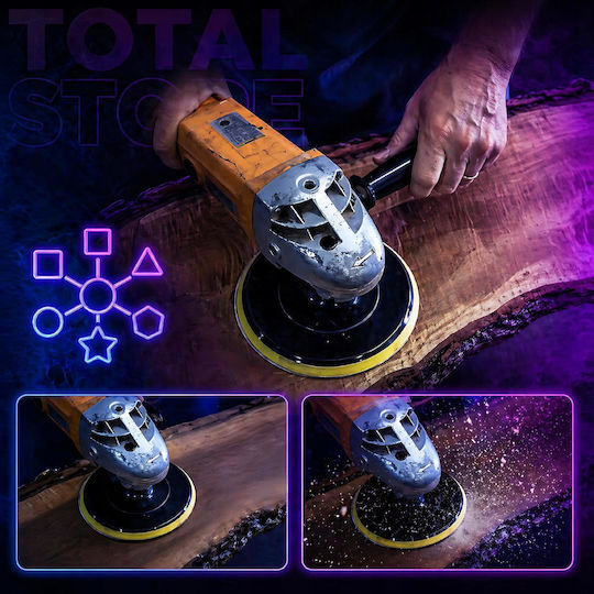 Δισκος Λειανσης Velcro Γυαλισμα Velcro + Προσαρμογεα M14 M8 125mm Ισχυρο