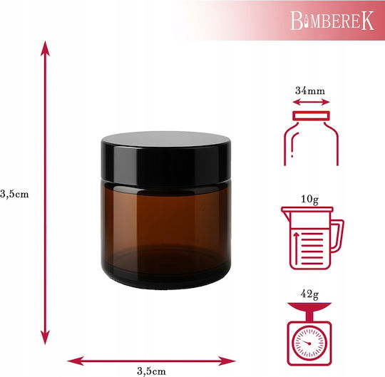 Borcan Sticlă Maro 10g 10ml Sticlă Închisă Mostre Cremă Unguent
