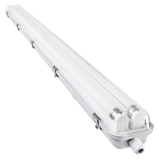 Лампа С Вграден LED Водоустойчива Устойчива На Прах 120см 2x T8 G13 Ip65 Осветена