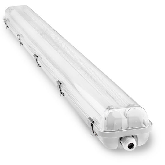 Лампа С Вграден LED Водоустойчива Устойчива На Прах 120см 2x T8 G13 Ip65 Осветена
