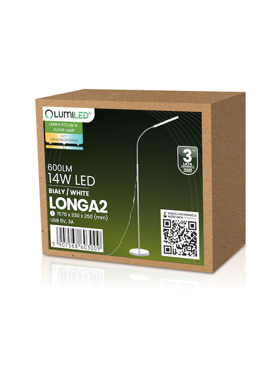 Lumiled Lampadar LED cu lumină albă reglabilă Alb