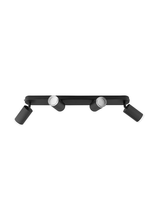 Lumiled Spot cu 4 Lumini în Culoare Neagră