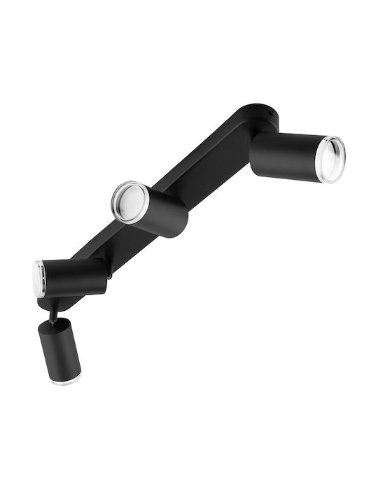 Lumiled Spot cu 4 Lumini în Culoare Neagră