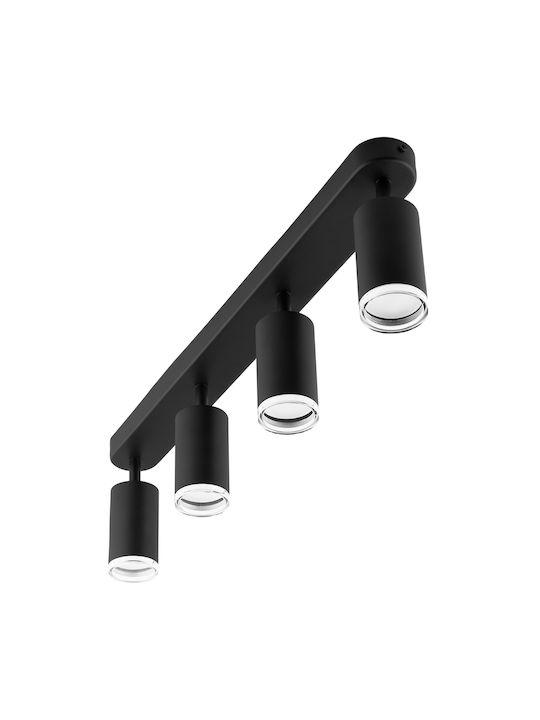 Lumiled Spot cu 4 Lumini în Culoare Neagră