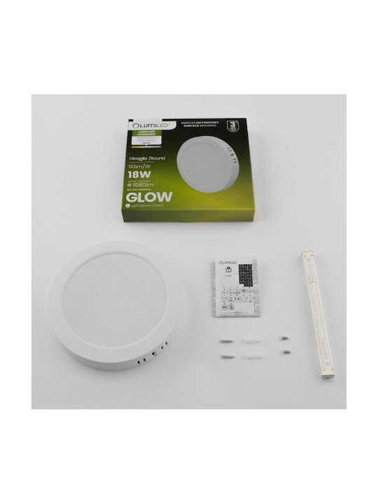 Lumiled Πλαφονιέρα Οροφής Λευκή με Ενσωματωμένο LED