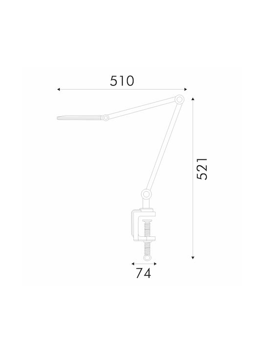 Cct 3000k-4000k-6000k Ip20 LED Настолна лампа за бюро в Сребрист Цвят