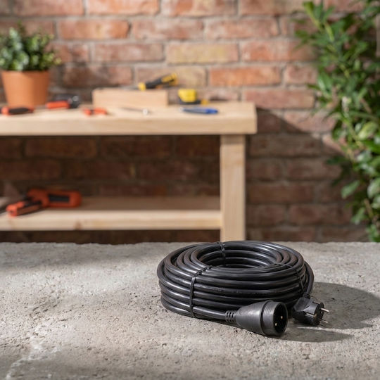 Elvhx Extension Cable Cord 3 x 1.5mm²/15m Black