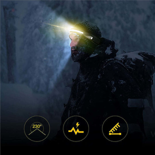 Cree Lanterne Reîncărcabilă De Cap LED IPX4 Cu Luminozitate Maximă 350lm