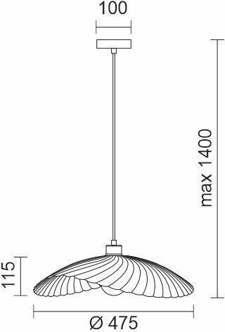 Spot Light Висящо Осветително Тяло Сивo с Цокъл E27