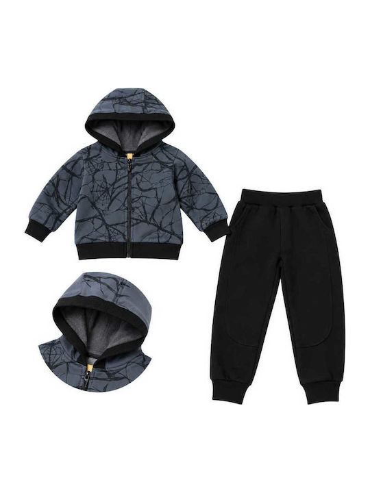 Kinder Trainingsanzüge Mit Jacke Anthrazit-Schwarz 2 Stück