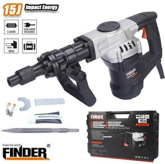 Finder Percuție Demolator Electrică 1100W cu Suport HEX 197209