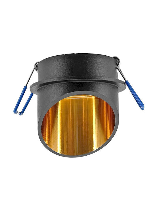 Geyer Round Metallic Ceiling Spot with GU10 Bulb Base White