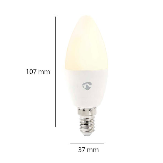 Nedis Smart Λάμπα LED 4.9W για Ντουί E14 RGB
