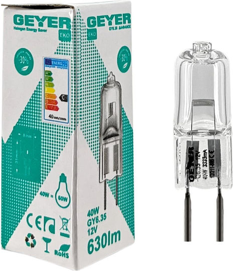 Halogenlampe für Fassung G4 mit Leistung 42W 12V