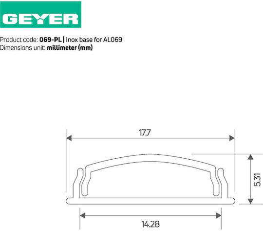 Geyer Στήριγμα για Ταινίες LED 069-PL