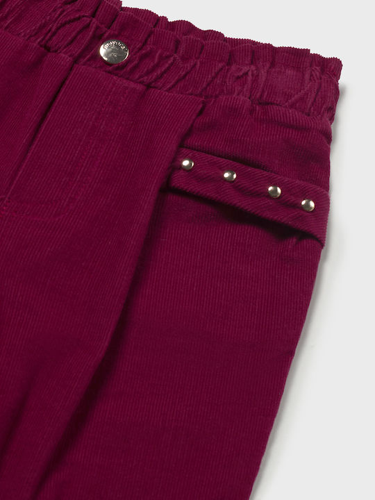 Kinderhose Cord Kirsche Passform