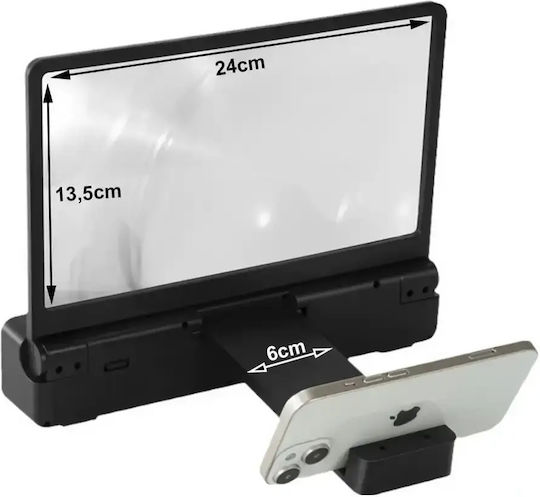 Phone Screen Magnifier Built-In Bluetooth Speaker 12" Ultimate Experience