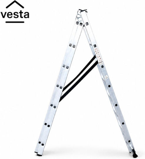 Vesta Triplu Scara combinata Aluminiu 3x7