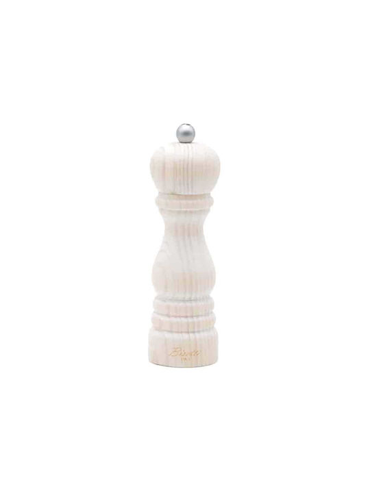 Bisetti Vintage Manual Set Spice Mills made of Wood in White Color 19cm 1pcs