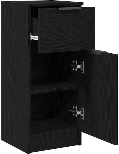 Living Room Cabinet Made of Black Oak Wood 30x30x70cm