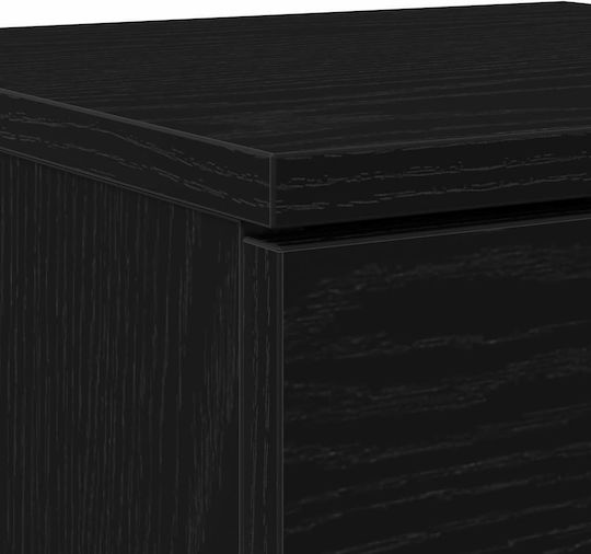 Living Room Cabinet Made of Black Oak Wood 30x30x70cm