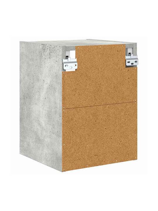 Riga Wall Living Room Cabinet from Particle Board Grey 30x29.5x80cm