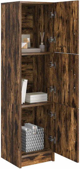 Living Room Display Cabinet Made of Particle Board in Smoky Oak Color 31.5x32x124cm