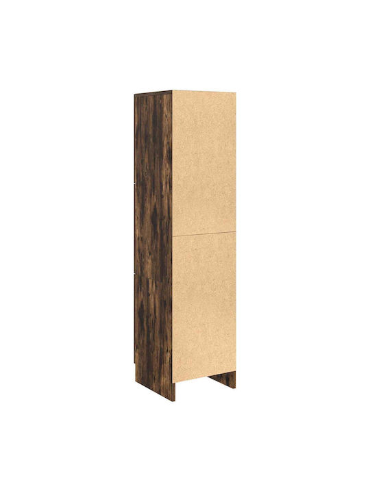 vidaXL Wohnzimmer Vitrine aus Spanplatte Rauch Eiche 31.5x32x124cm