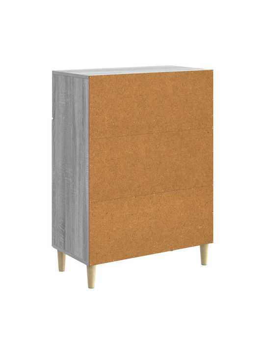 Living Room Display Cabinet made of Particle Board Grey 66x34.5x90cm
