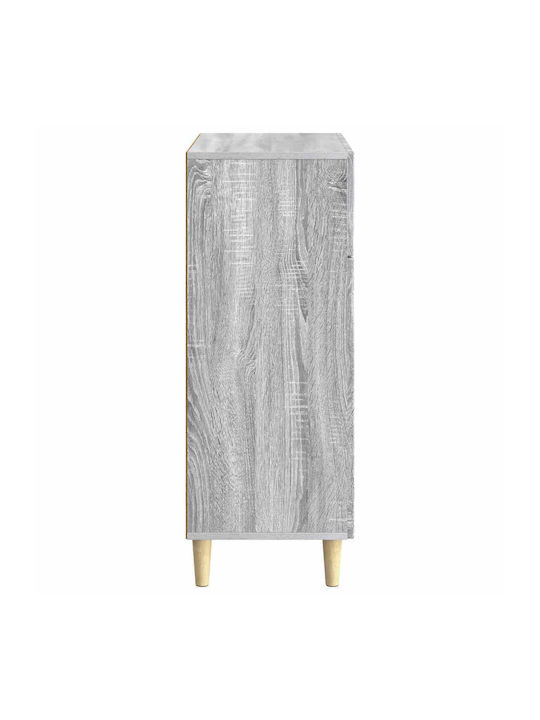Living Room Display Cabinet made of Particle Board Grey 66x34.5x90cm