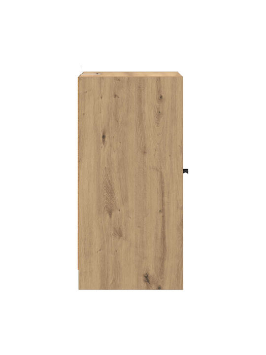 Living Room Display Cabinet Made of Particle Board Oak 35x37x76cm