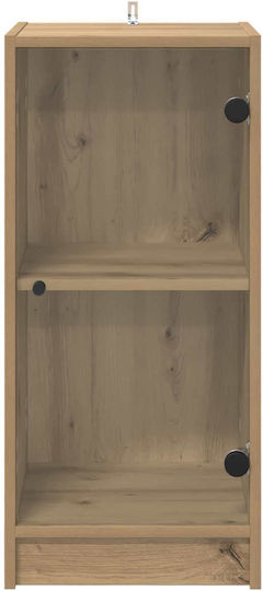 Living Room Display Cabinet Made of Particle Board Oak 35x37x76cm
