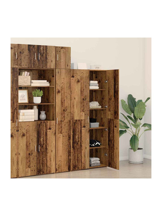 vidaXL Wohnzimmer Vitrine aus Spanplatte Braune 40x42.5x185cm
