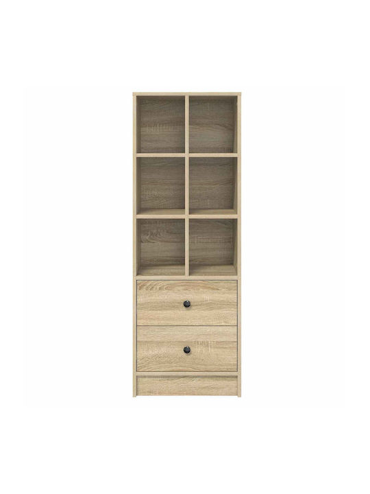 Wall Mounted Living Room Cabinet made of Solid Oak Wood 45.5x34x127cm